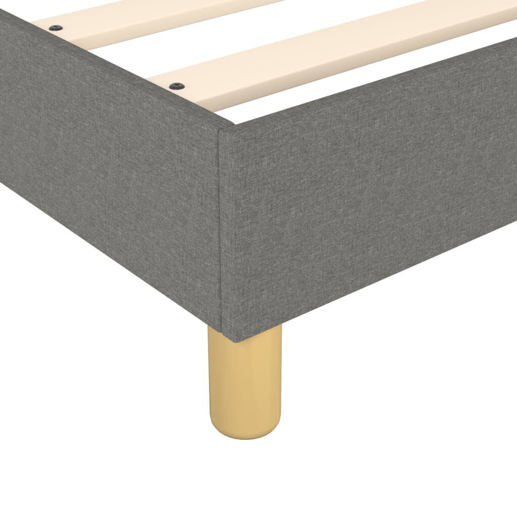 vidaXL Posteľ bez matraca tmavosivá 80x200 cm látka