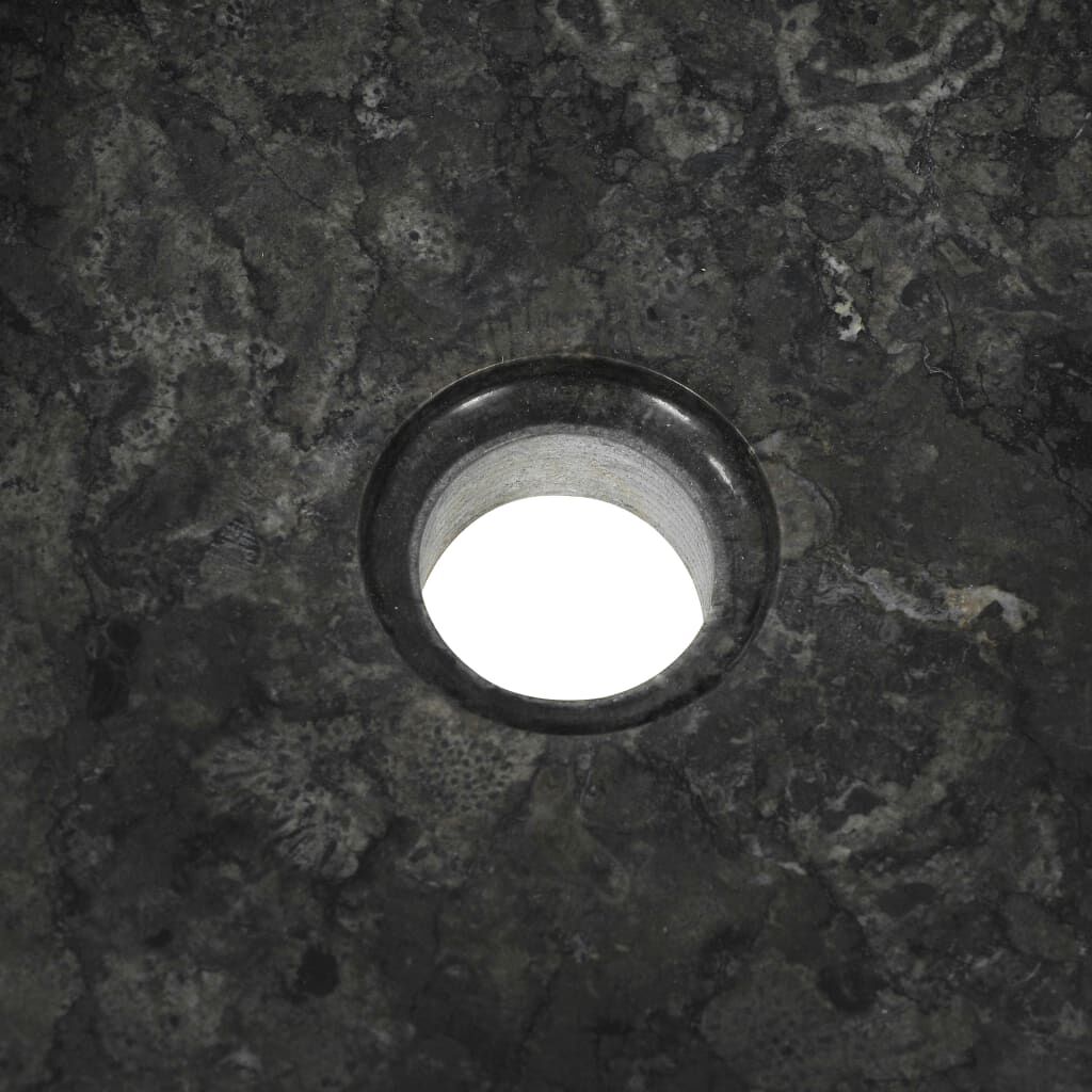 vidaXL Umývadlo 40x12 cm, mramor, čierne