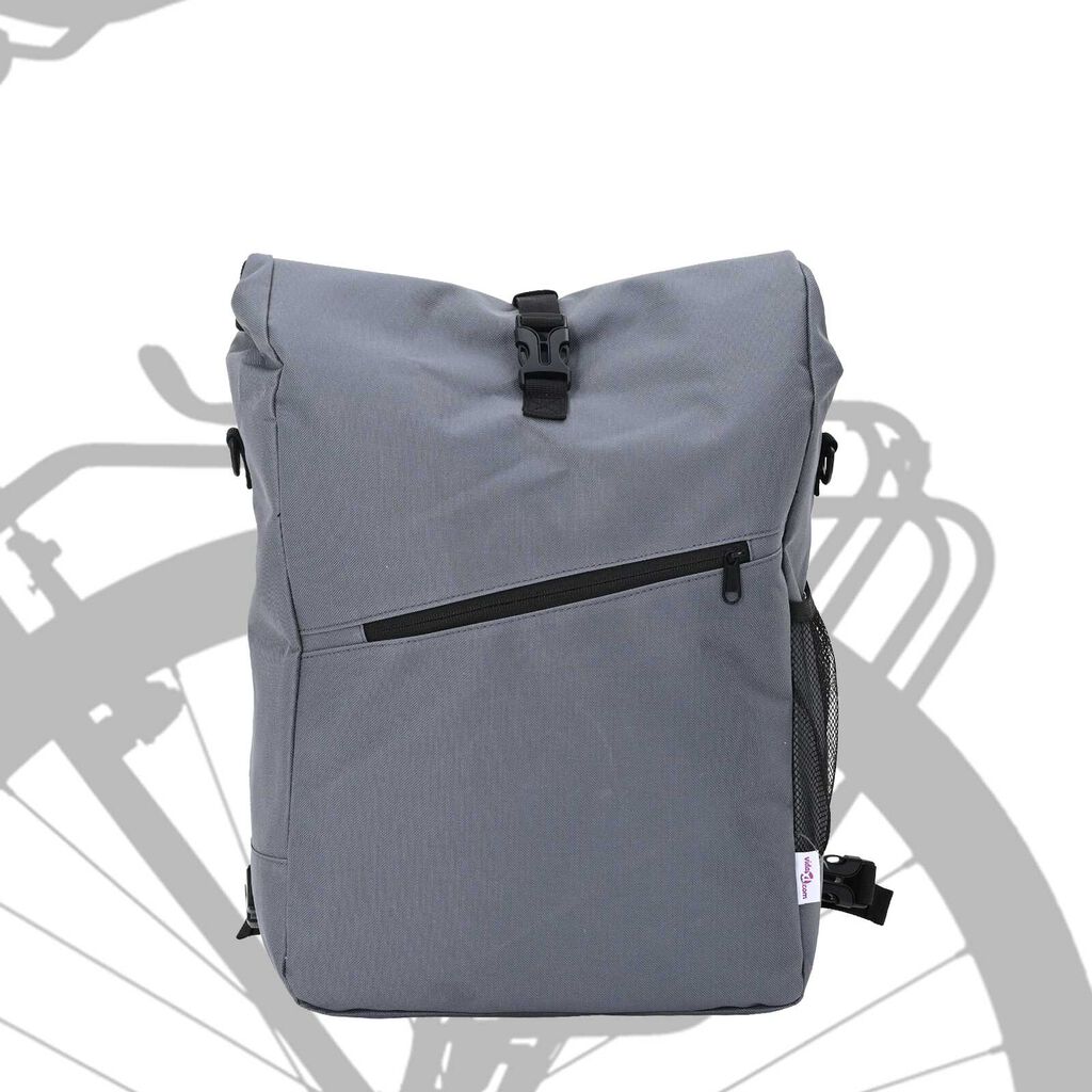 vidaXL Taška na bicykel pre nosič 25 L Sivá 33x16x48 cm