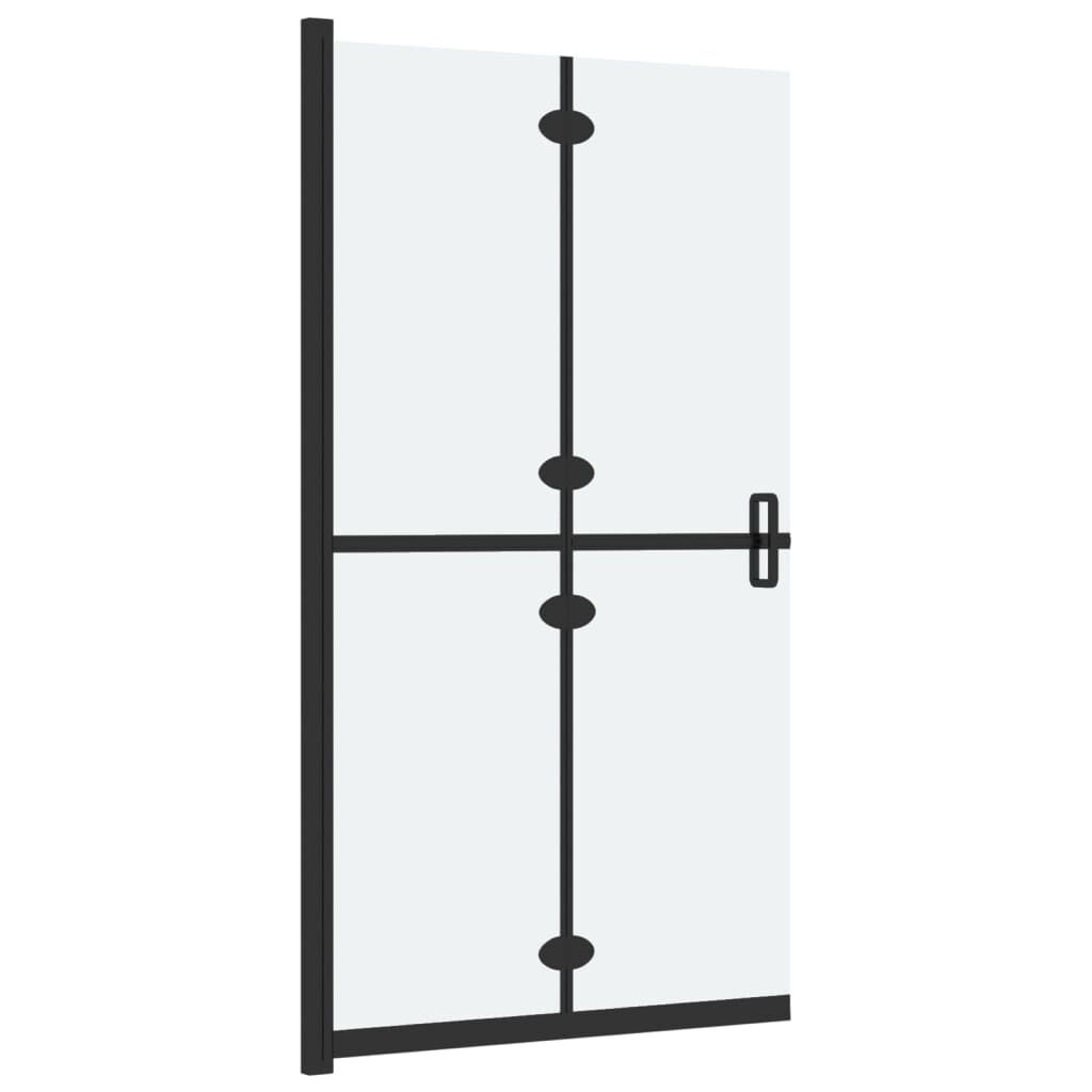 vidaXL Skladacia sprchová zástena nepriehľadné ESG sklo 80x190 cm