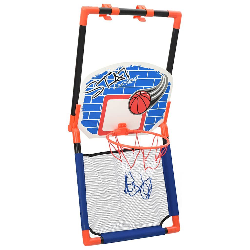 vidaXL Detská multifunkčná basketbalová súprava na podlahu a stenu