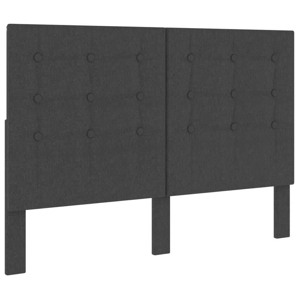 vidaXL Prešívané čelo postele tmavosivé 140x200 cm látkové