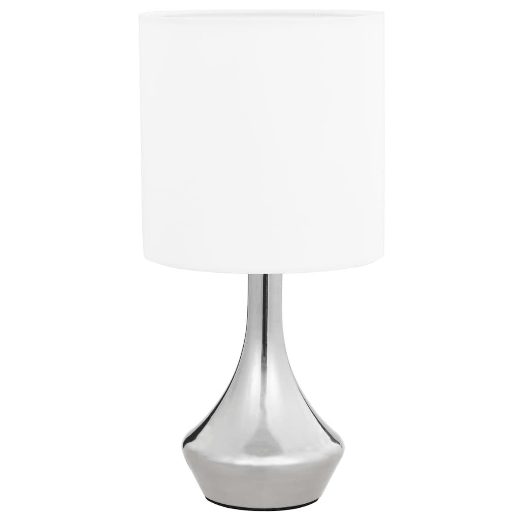 vidaXL Stolové lampy 2 ks, dotykové tlačidlo, biele E14