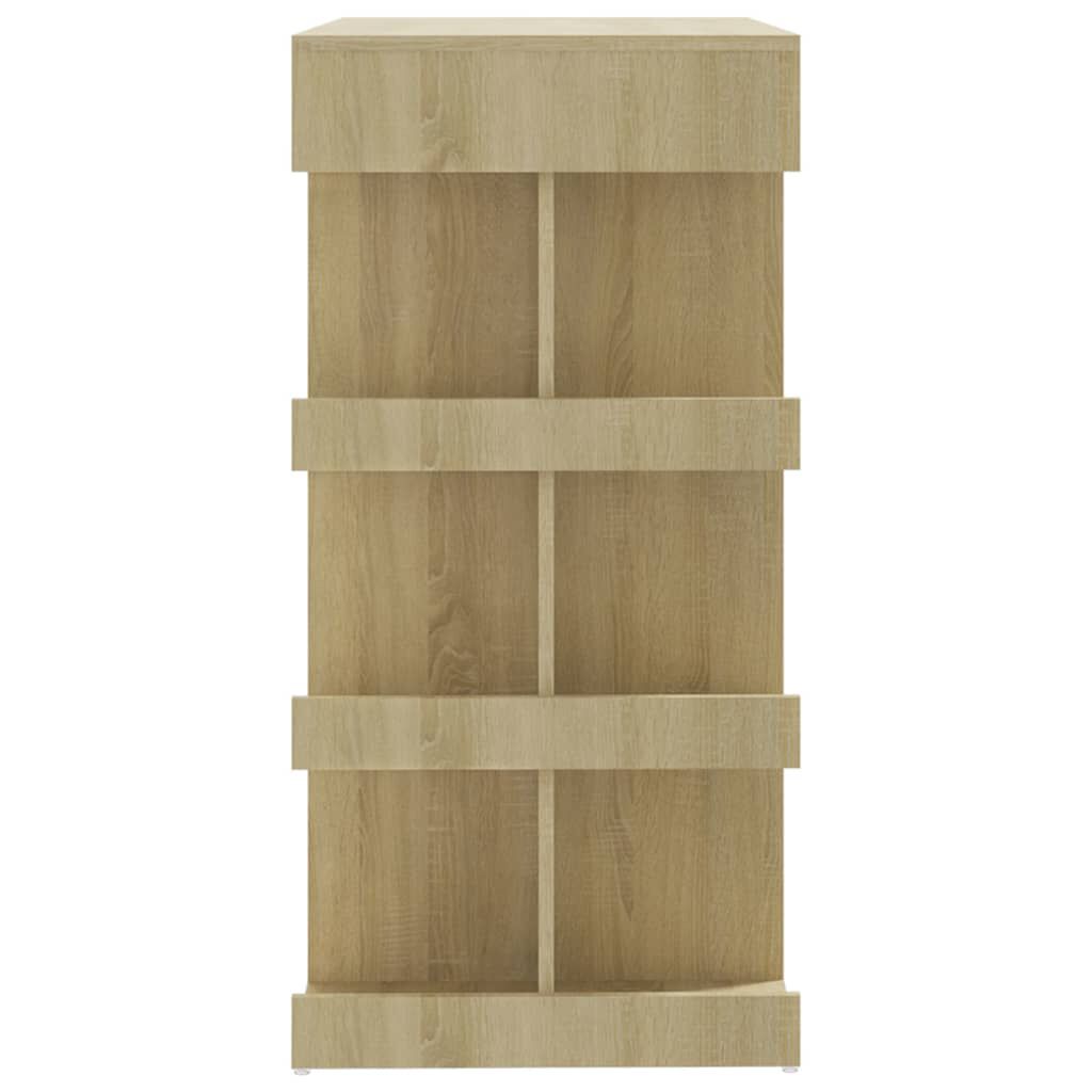 vidaXL Barový stôl+regál, dub sonoma 100x50x101,5 cm, kompozitné drevo