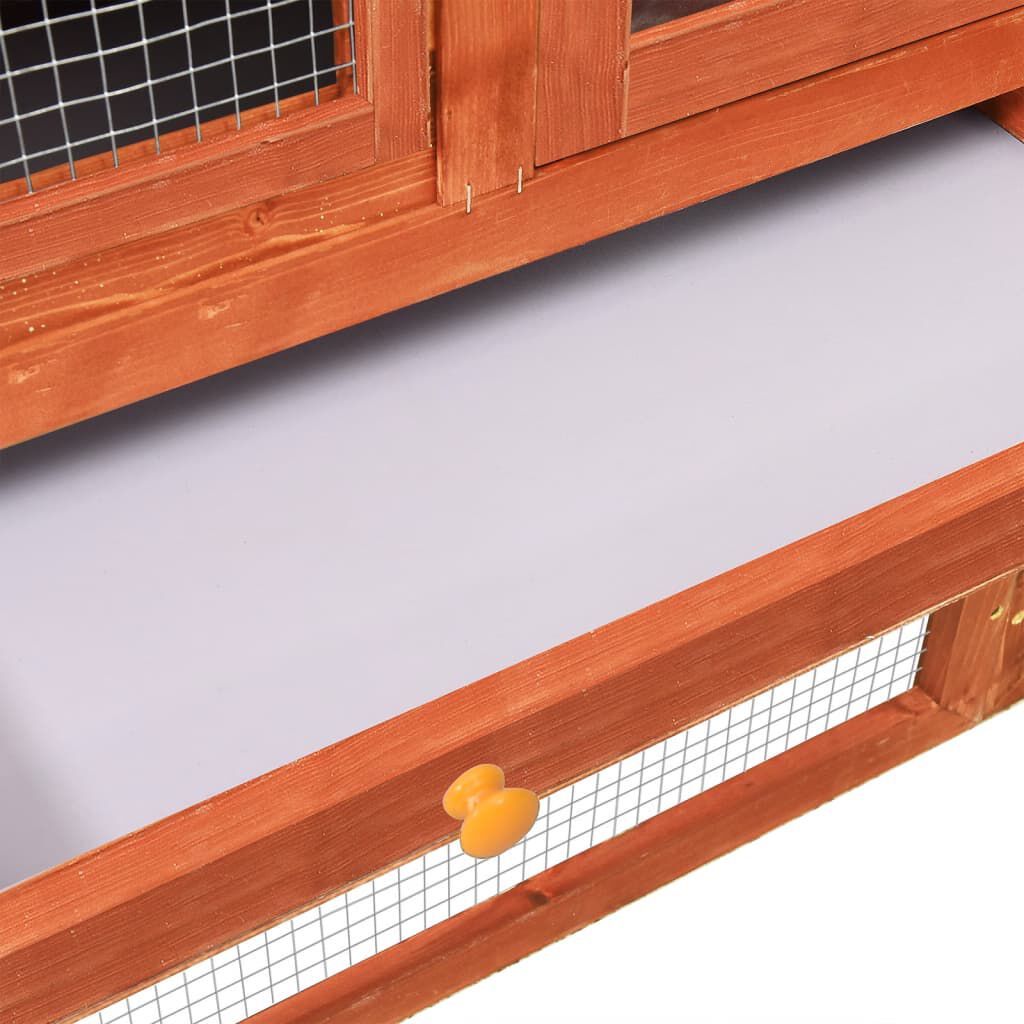 vidaXL Králikáreň 140x63x120 cm jedľové drevo