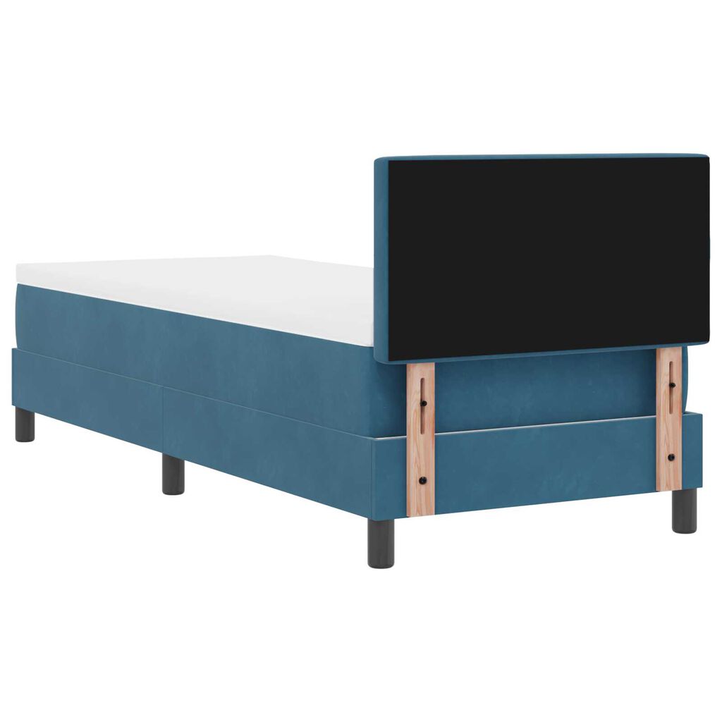 vidaXL Boxspring posteľ s matracom tmavomodrá 80x200 cm zamat