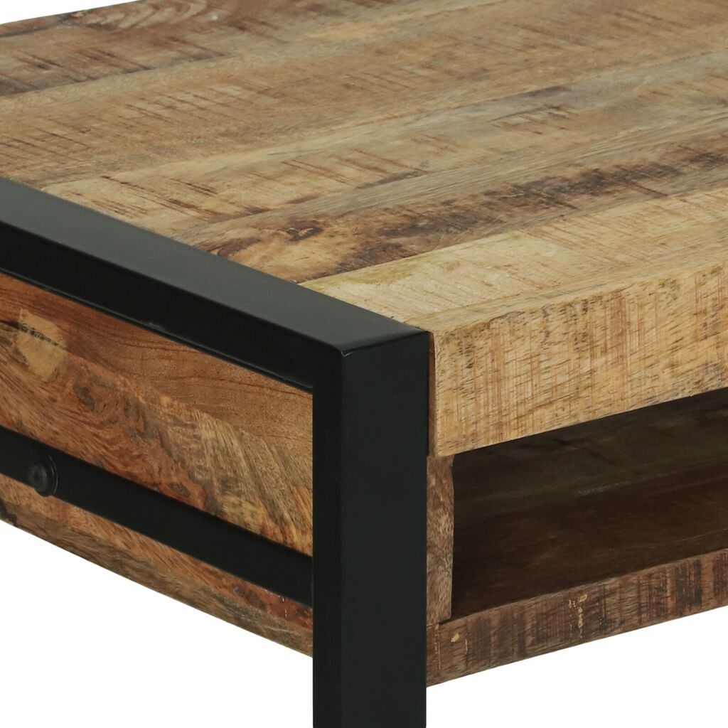 vidaXL Toaletný stolík so zrkadlom 100x50x75 cm Pevné hrubé mango