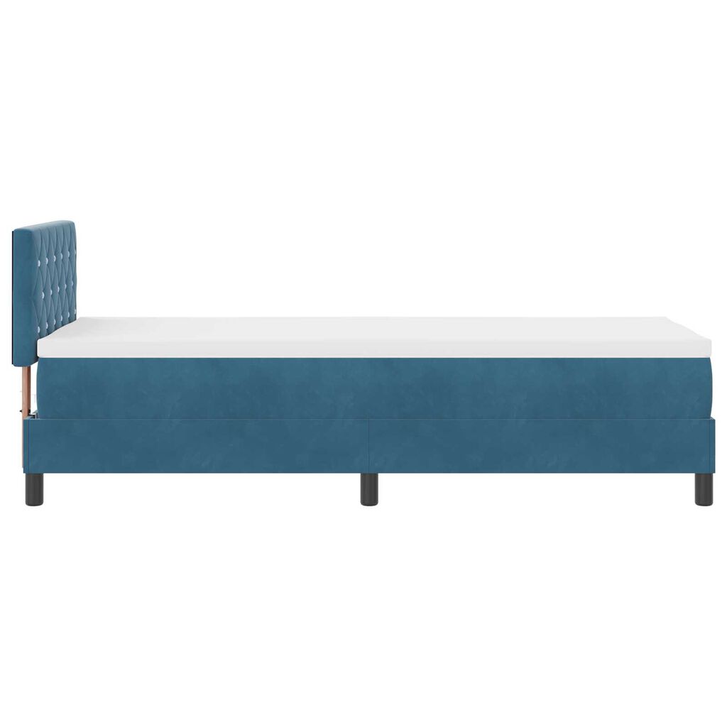 vidaXL Boxspring posteľ s matracom tmavomodrá 80x200 cm zamat