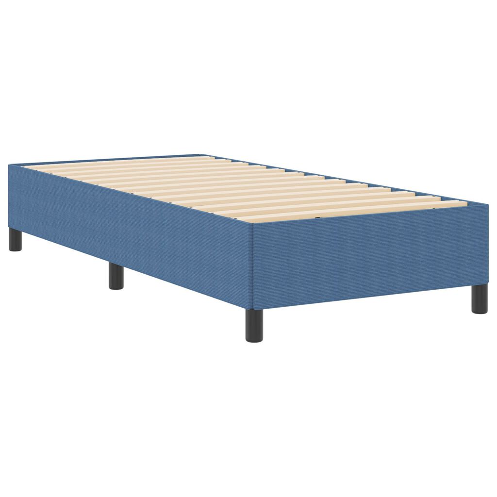 vidaXL Rám postele Modrý 90x200 cm z kordurového materiálu
