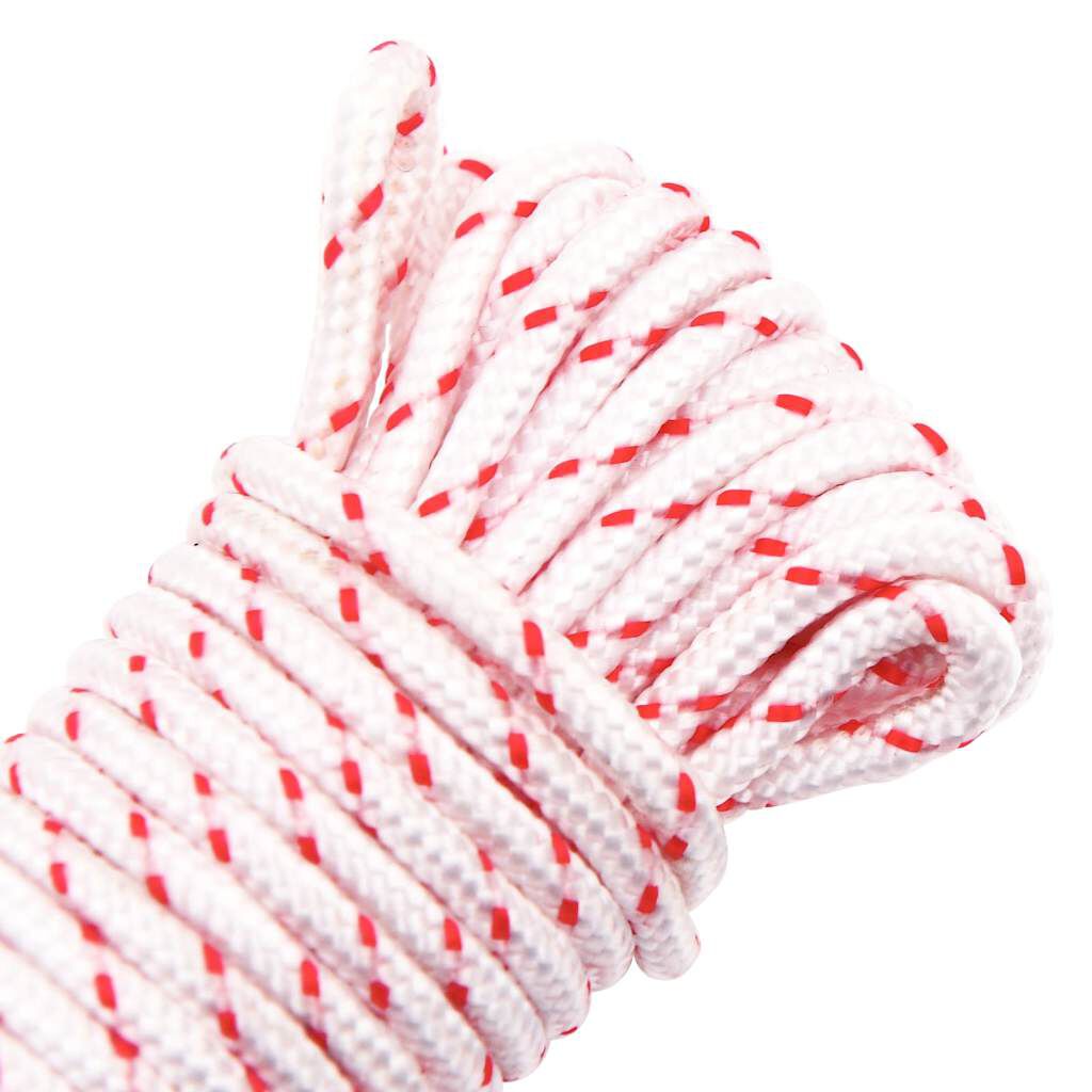 VidaXL ťažná štartovacia šnúra biela a červená Ø3 mm 10 m nylon